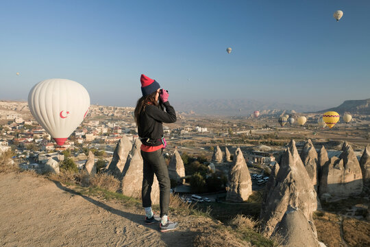 Hot air balloons in Cappadocia