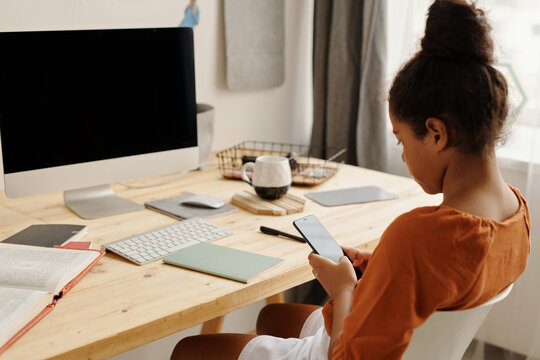 Teen Girl With Smartphone