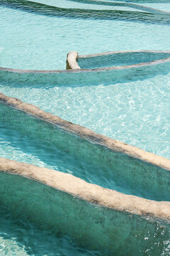 Closeup hot spring pool