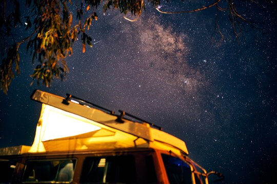 Camper Van Under The Stars.