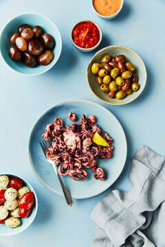 Baby Octopus and Assorted Tapas