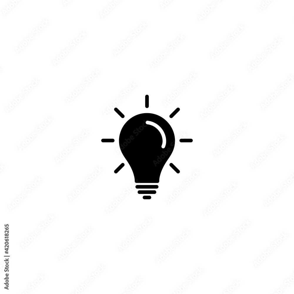 Poster light bulb icon vector for computer, web and mobile app