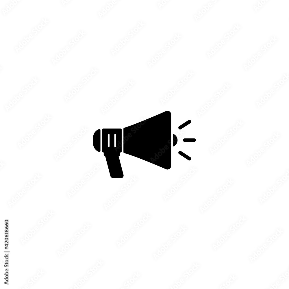 Aufkleber megaphone icon vector for computer, web and mobile app
