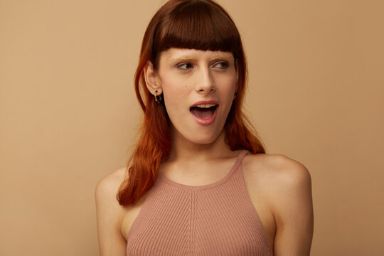 expressive studio portrait