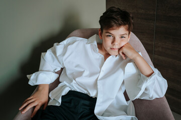 Portrait of a young boy.