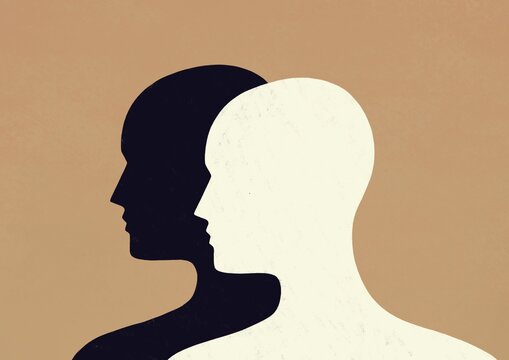 silhouettes of two people