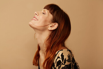 smiling woman profile