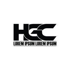 HGC letter monogram logo design vector