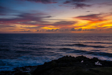 Fototapeta na wymiar Sunset, Depoe Bay, Pacific Ocean, Oregon, USA