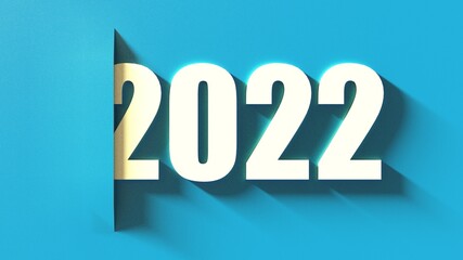 3d rendering of Cover of business diary for 2022with wishes