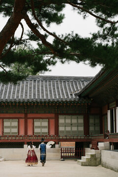 Korean couple in traditional clothing