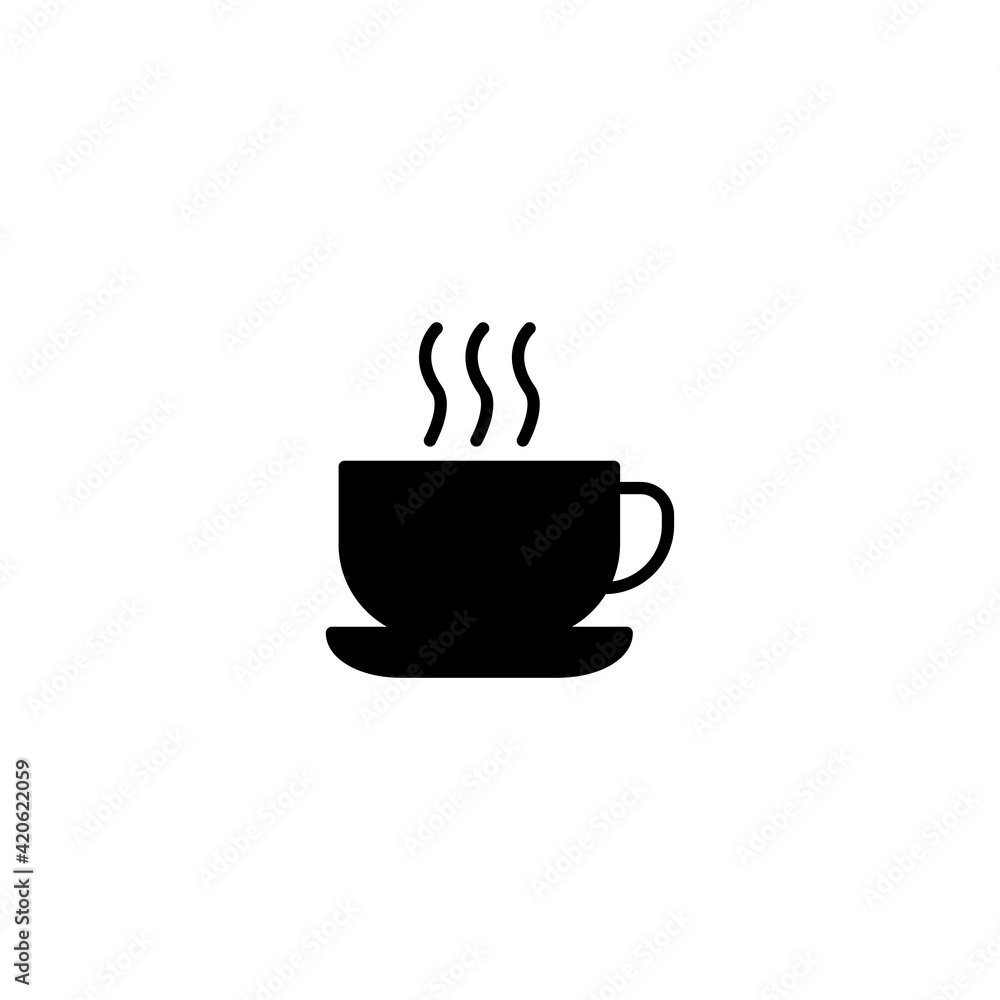 Poster coffe cup icon vector for computer, web and mobile appp