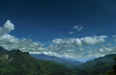 clouds in the mountains