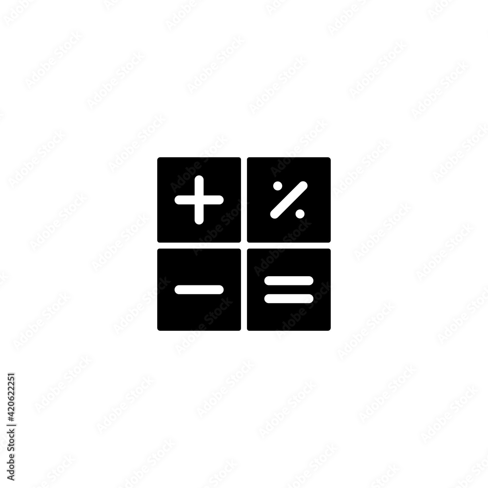 Poster calculator icon vector for computer, web and mobile appp