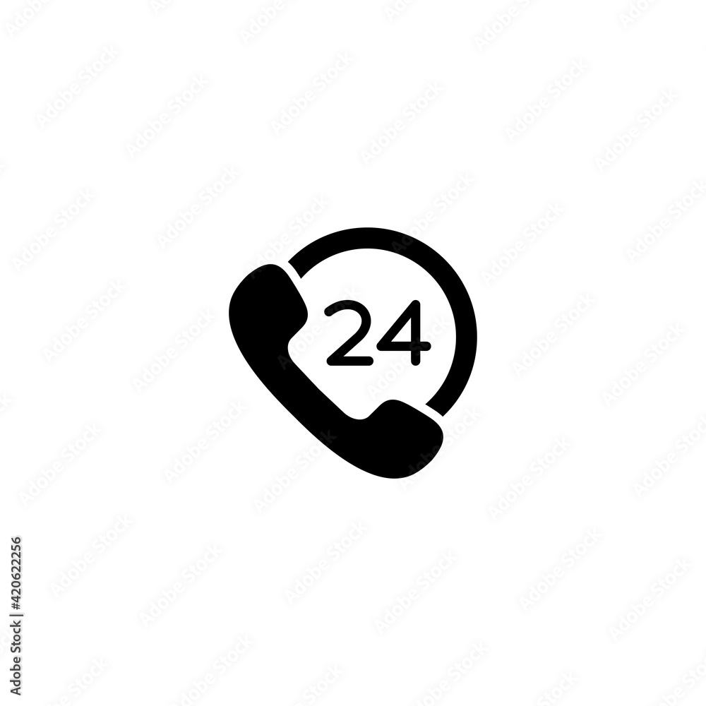 Poster 24 hours icon vector for computer, web and mobile app
