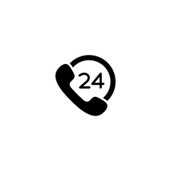 24 hours icon vector for computer, web and mobile app 