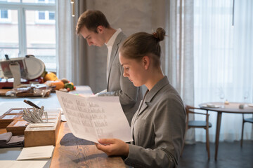 Waiters In Luxury Restaurant