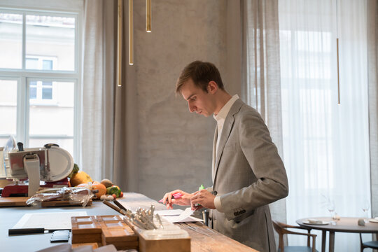 Manager In Restaurant At Luxury Restaurant