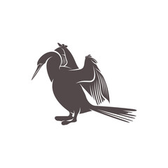 Snake bird design vector illustration, Creative Snake bird logo design concept template, symbols icons