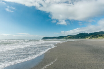 Oregon, Pistol River State Park, Cape Sebastian Viewed from Pistol River Beach