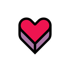 Heart logo icon design template elements, love symbol vector