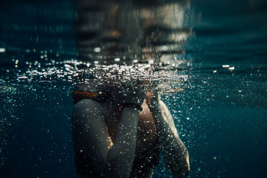 Underwater image of a woman