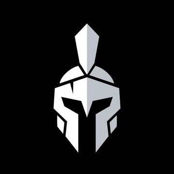 Spartan logo design template elements, sparta helmet symbol - Vector