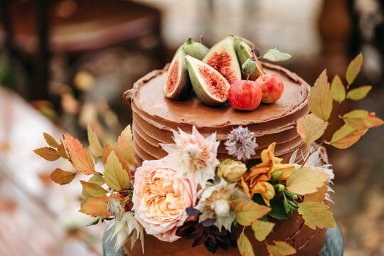 Festive autumn dessert table.