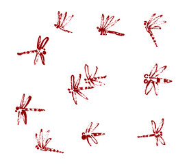 手描きのトンボのグラフィック素材 © ray.e