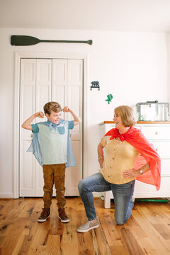 Grandmother & Grandson Super Heroes