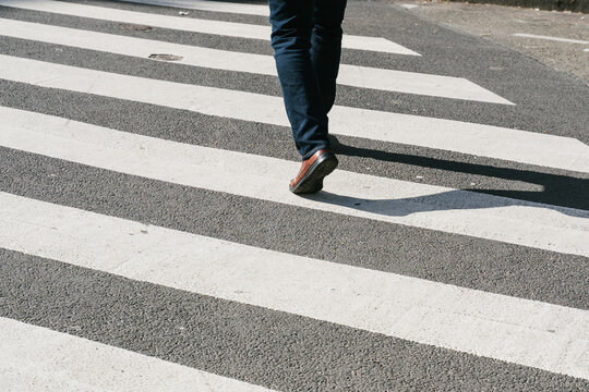 Man crossing the street