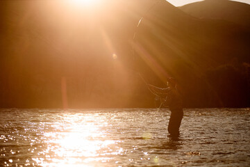 Flyfisherman on the Deschutes