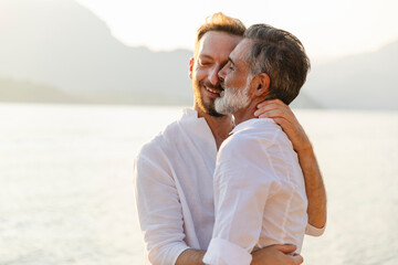 Moment of affection of a homosexual couple