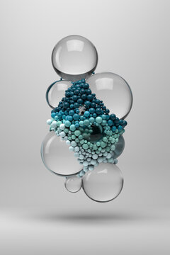 Surreal structure with spheres