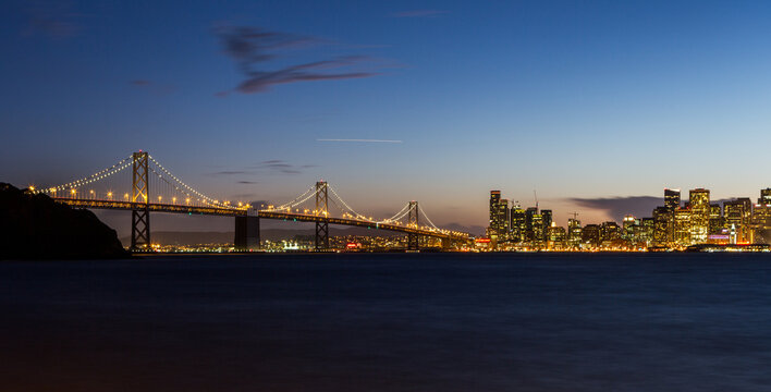 Bay Bridge at night