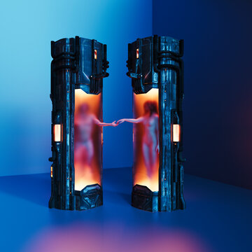 Science fiction stasis pod