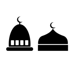silhouette icon of the mosque dome