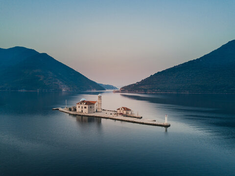 The island of Gospa od Skrpjela Perast, Kotor bay, Montenegro
