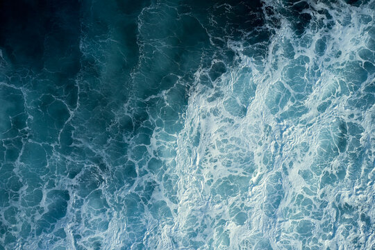 Top down view of ocean wave