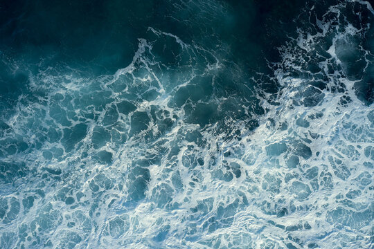 Top down view of ocean wave
