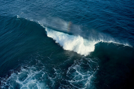 Top down view of ocean wave