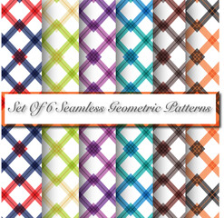 Set of 6 Seamless Geometric Patterns