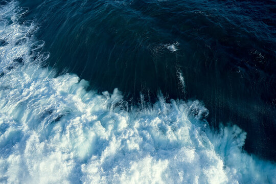 Top down view of ocean wave