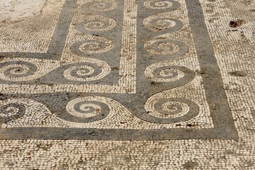 Ancient Greek Mosaics fround on the Island of Delos Greece