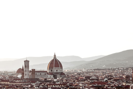 Panorama of Florence old town in Italy