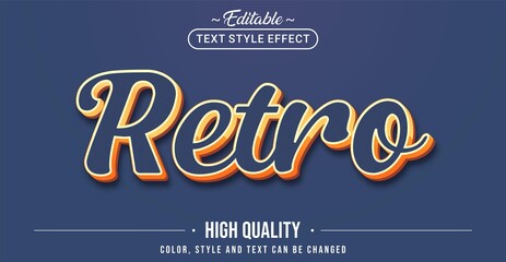 Editable text style effect - Retro Vintage theme style.