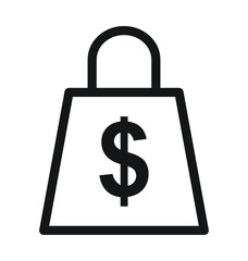 Shopping Bag Line Vector Icon