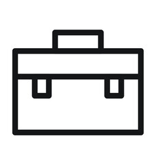 School Bag Line Vector Icon 