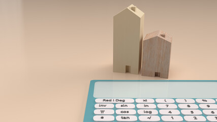 The home toy and calculator for building or property content 3d rendering