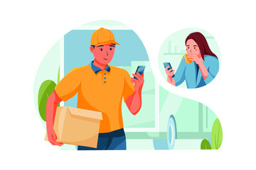 The shipper confirms the order with his customer.